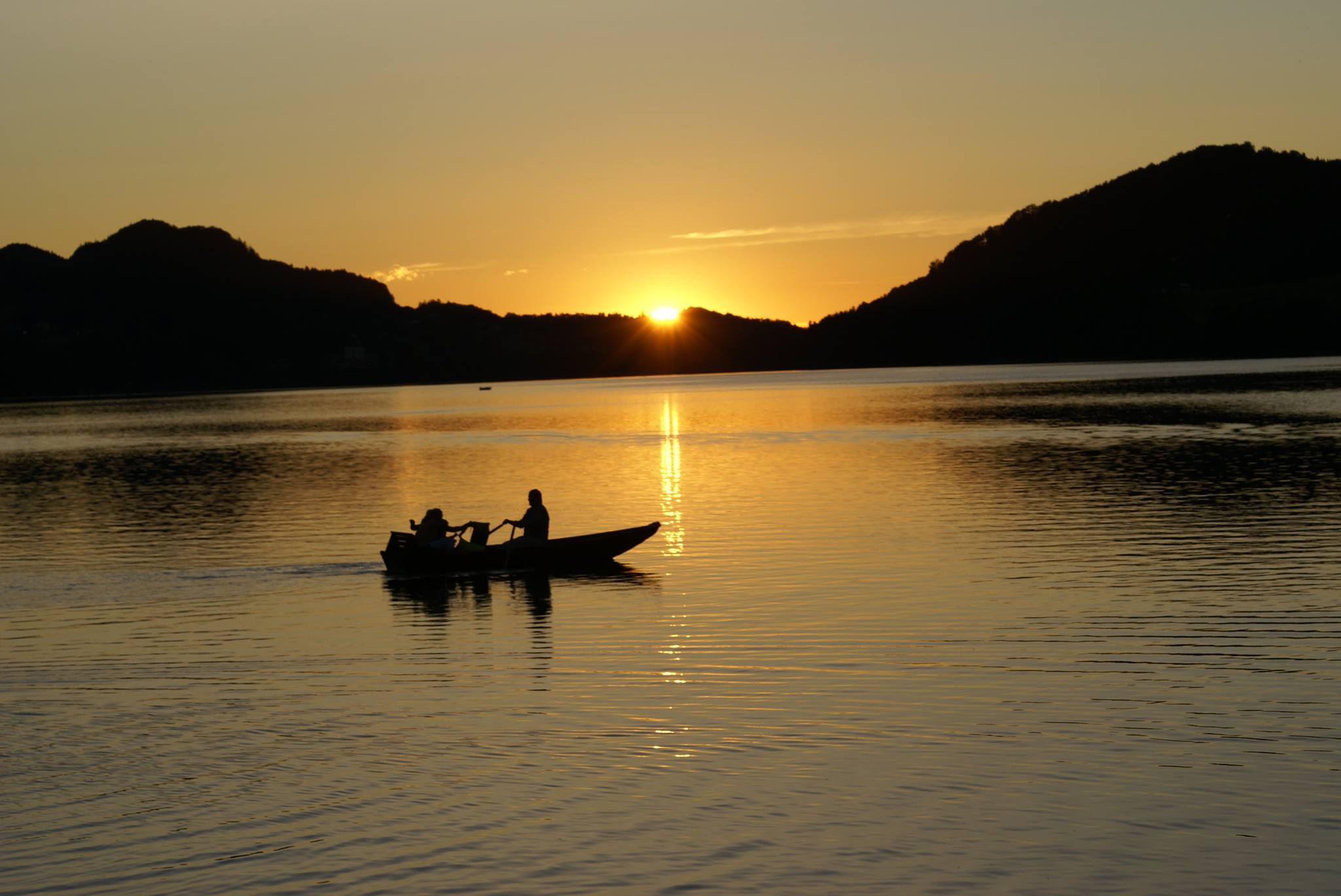 Sonnenuntergang am Fuschlsee